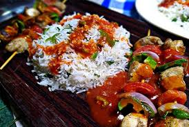 Chicken Skewers with Rice